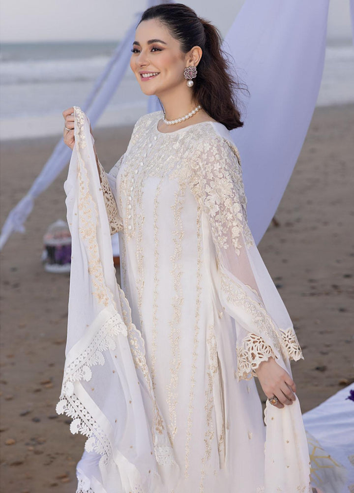 Luxe By Azure Embroidered  Suits Unstitched 3 Piece AZU23LX AS-108 Beach Shell - Eid Collection