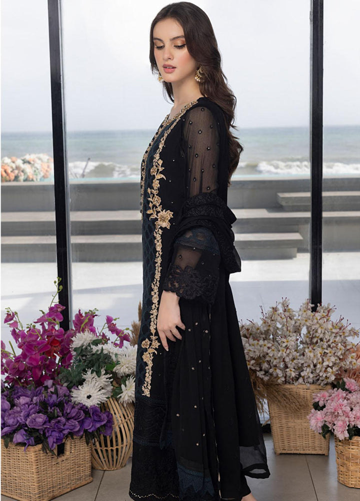 Luxe By Azure Embroidered  Suits Unstitched 3 Piece AZU23LX AS-109  Flint Fantasy - Eid Collection
