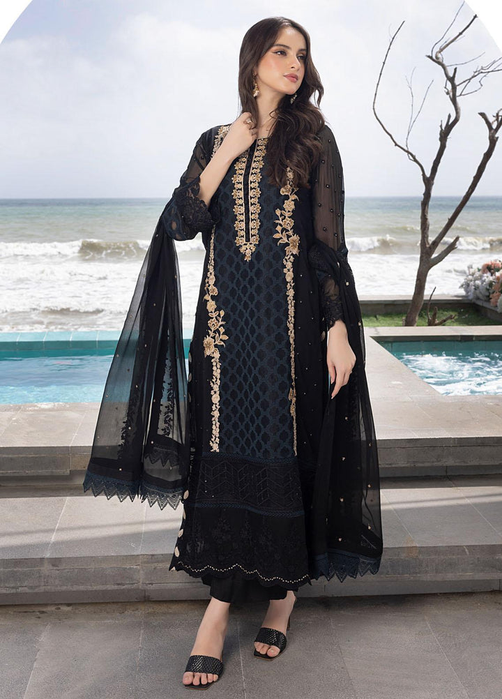 Luxe By Azure Embroidered  Suits Unstitched 3 Piece AZU23LX AS-109  Flint Fantasy - Eid Collection