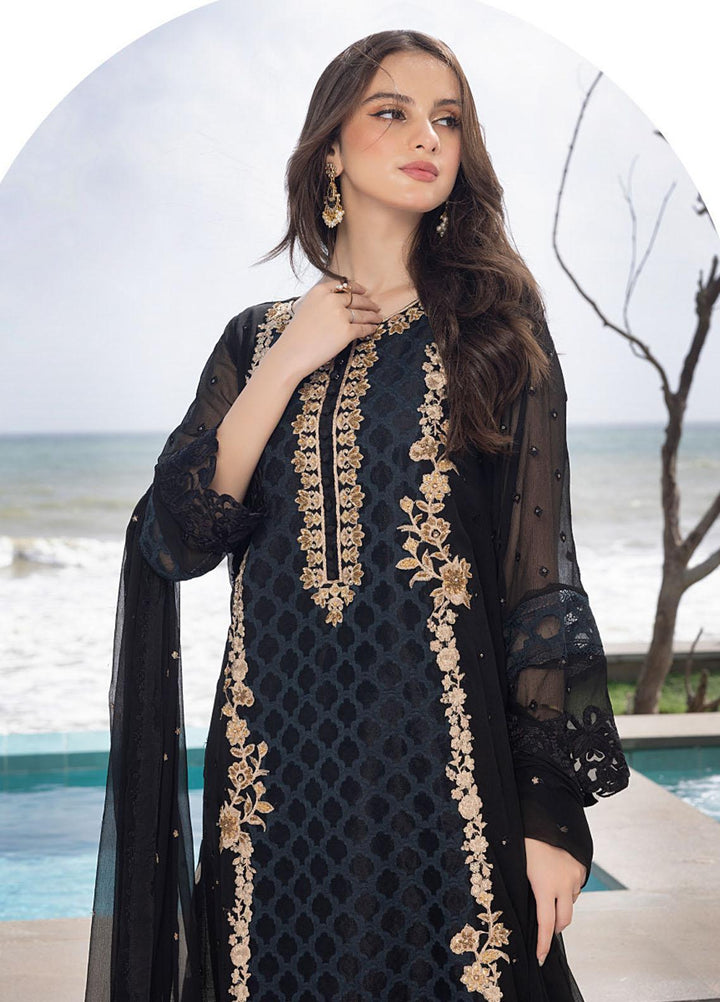 Luxe By Azure Embroidered  Suits Unstitched 3 Piece AZU23LX AS-109  Flint Fantasy - Eid Collection