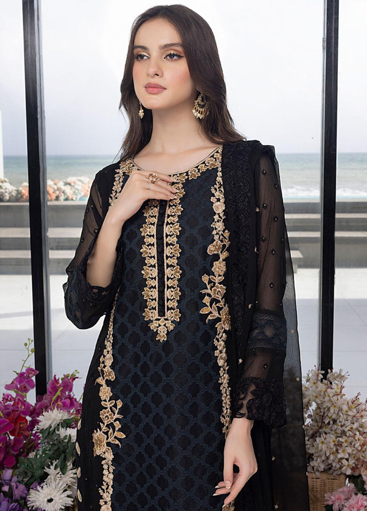 Luxe By Azure Embroidered  Suits Unstitched 3 Piece AZU23LX AS-109  Flint Fantasy - Eid Collection