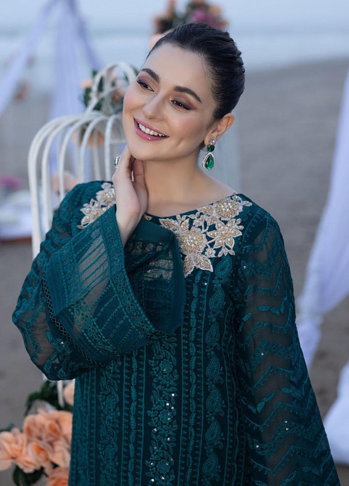 Luxe By Azure Embroidered  Suits Unstitched 3 Piece AZU23LX AS-110  Jasper Shine - Eid Collection