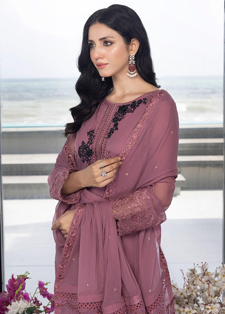 Luxe By Azure Embroidered  Suits Unstitched 3 Piece AZU23LX AS-113 Rosy Glaze - Eid Collection
