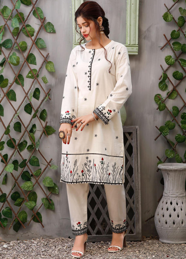 Luxeurs Casual Pret  Cotton 2 Piece Dress LX22PM Moonlight