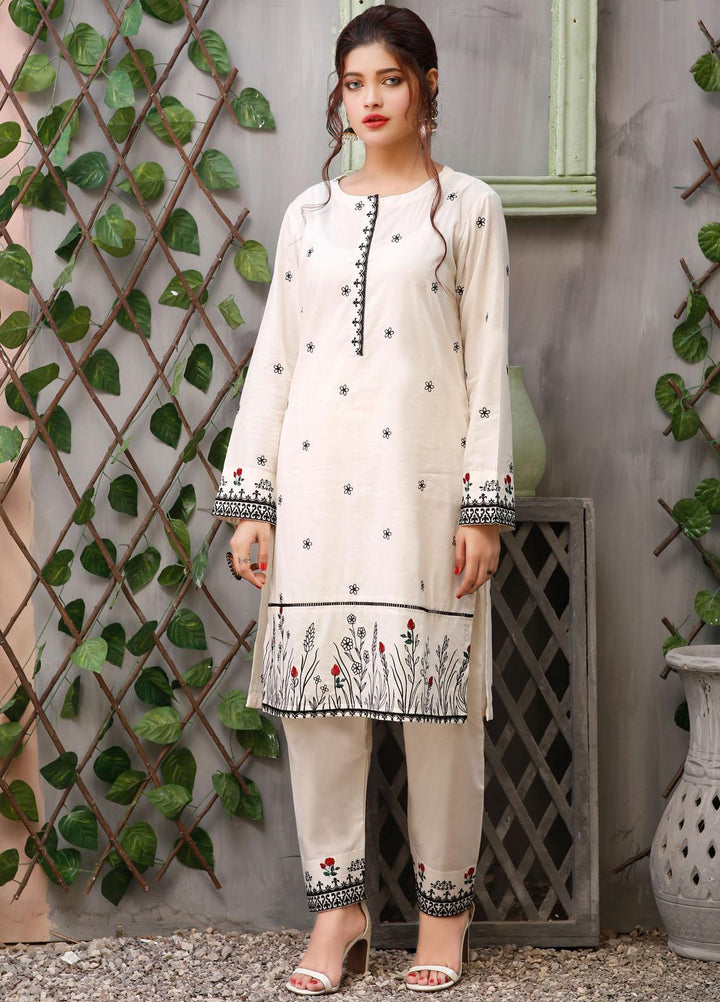 Luxeurs Casual Pret  Cotton 2 Piece Dress LX22PM Moonlight