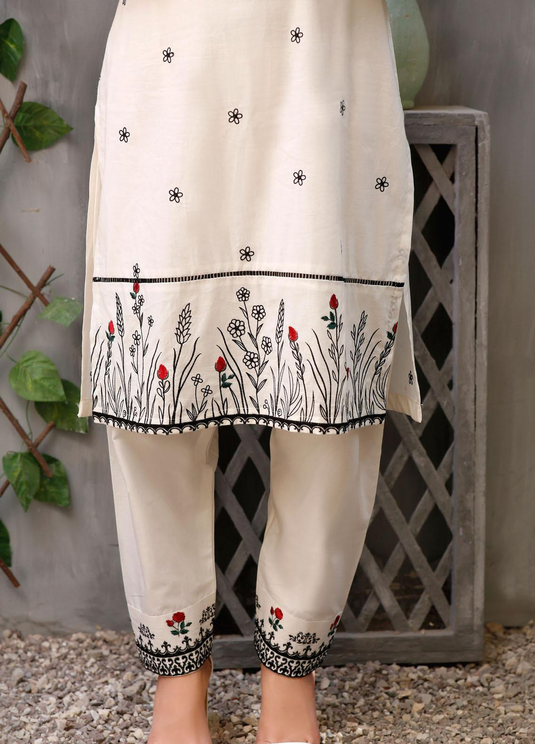 Luxeurs Casual Pret  Cotton 2 Piece Dress LX22PM Moonlight