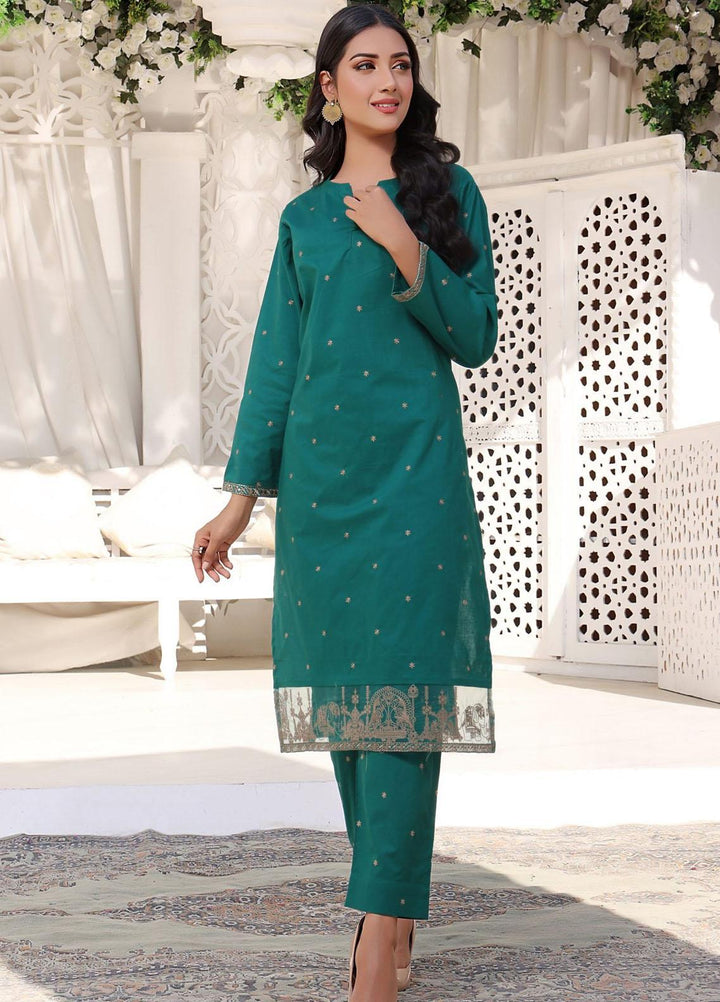 Luxeurs Casual Pret  Cotton 2 Piece Suit LX23SF Aventurine