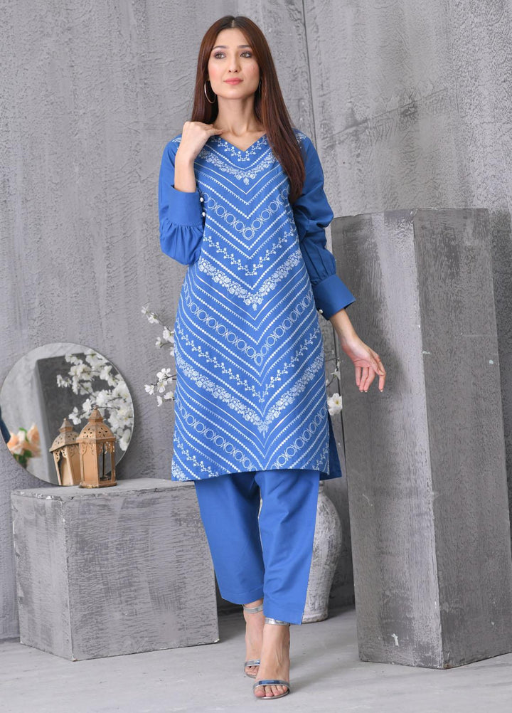 Luxeurs Casual Pret  Cotton 2 Piece Suit LX22RTW Chevron