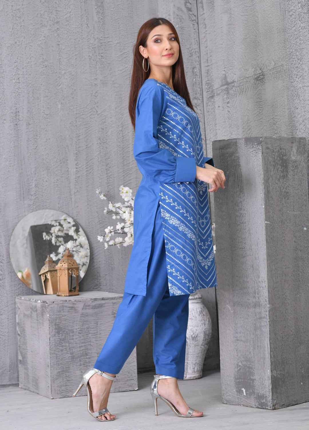 Luxeurs Casual Pret  Cotton 2 Piece Suit LX22RTW Chevron