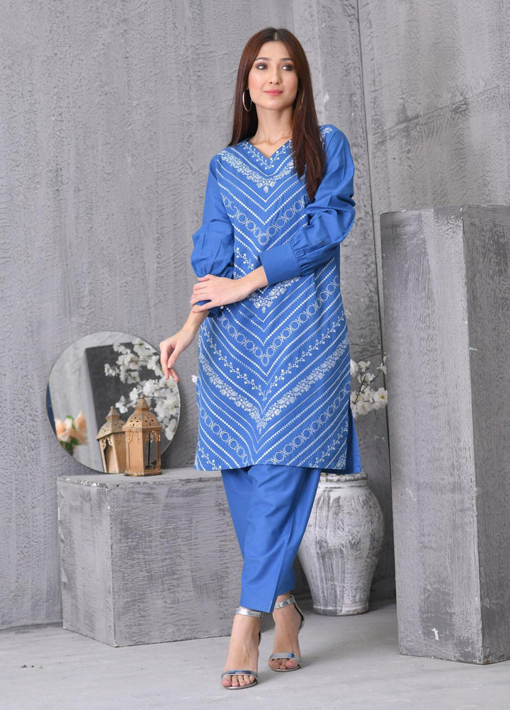 Luxeurs Casual Pret  Cotton 2 Piece Suit LX22RTW Chevron