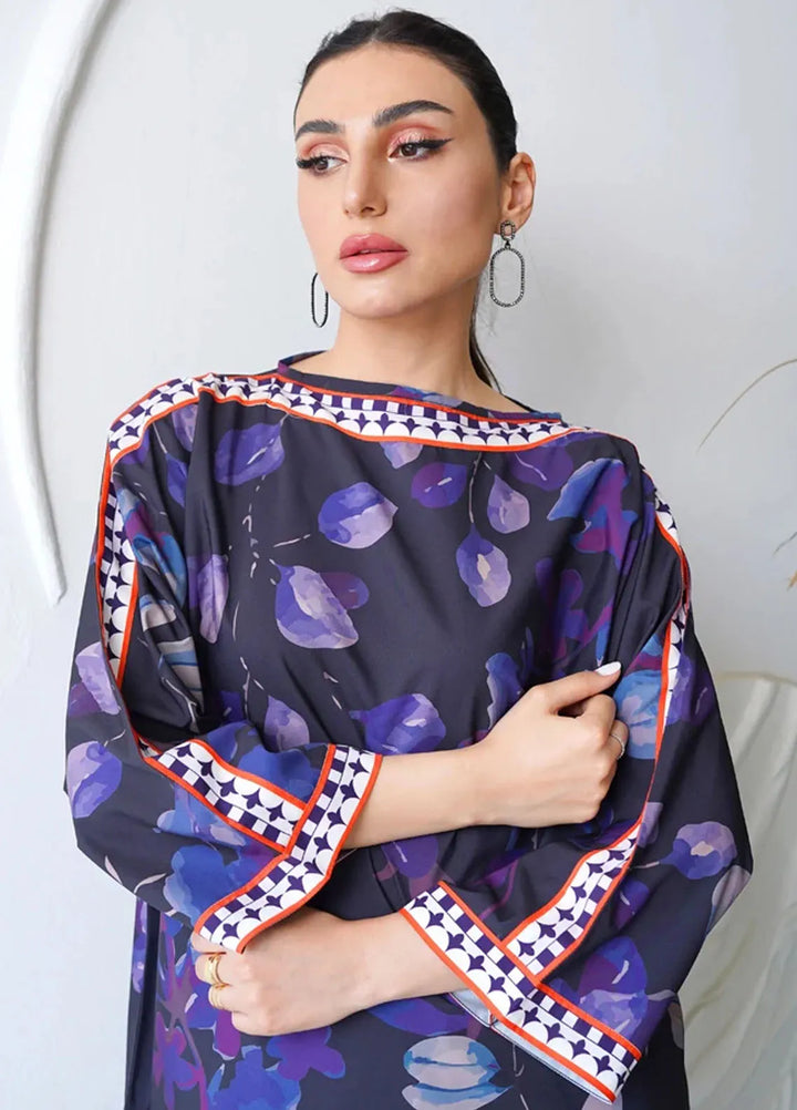 Luxury Revival By Dhaga Pret Printed Dhaga 2 Piece Suit Aqua