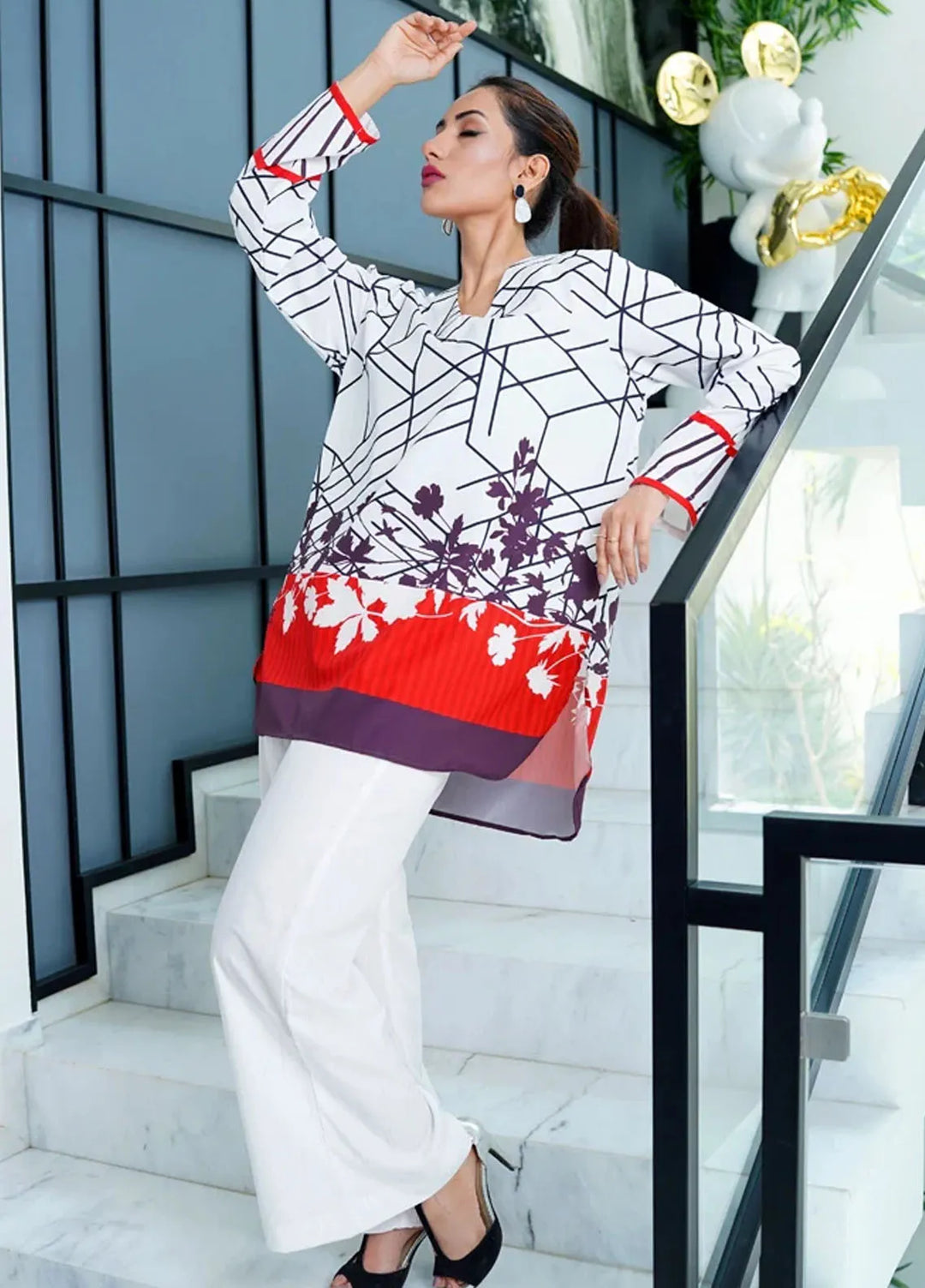 Luxury Revival By Dhaga Pret Printed Dhaga 2 Piece Suit Florid