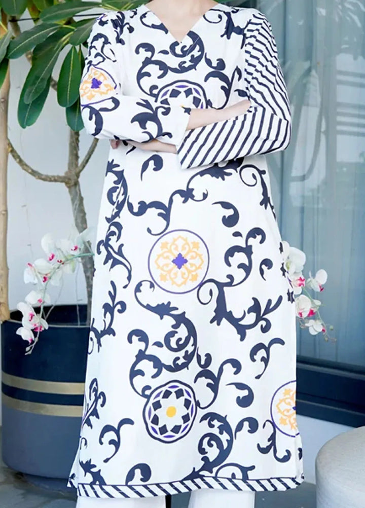 Luxury Revival By Dhaga Pret Printed Dhaga 2 Piece Suit Plumeria