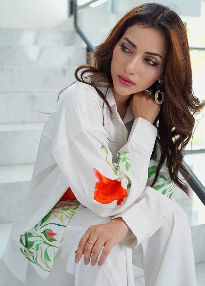 Luxury Revival By Dhaga Pret Printed Dhaga 2 Piece Suit Poppy