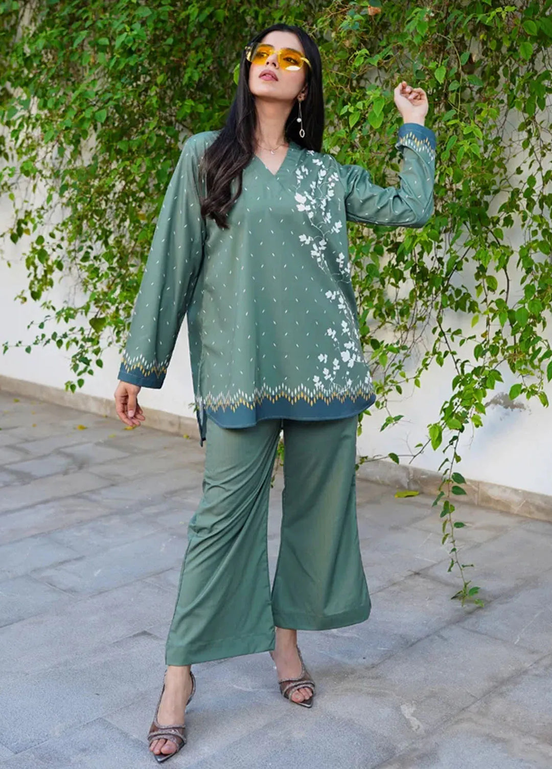 Luxury Revival By Dhaga Pret Printed Dhaga 2 Piece Suit Wisteria