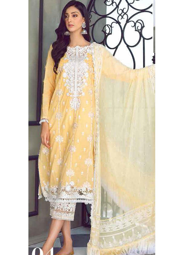 LYLA Embroidered Lawn Suits Unstitched 3 Piece LA21L D-04 - Luxury Collection