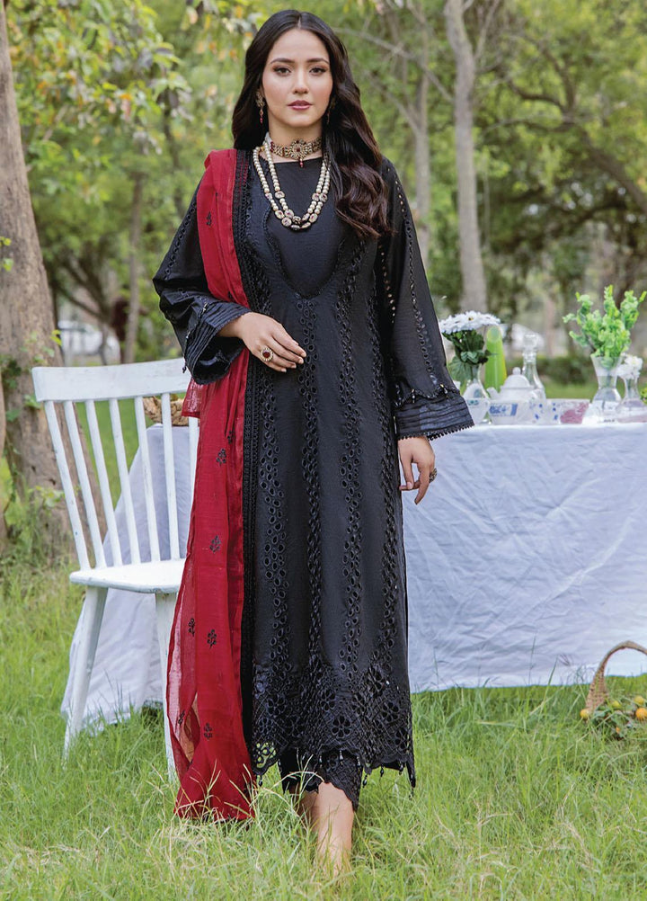 Maah Rukh By Humdum Embroidered Lawn Suits Unstitched 3 Piece HD23MR D-10 - Summer Collection