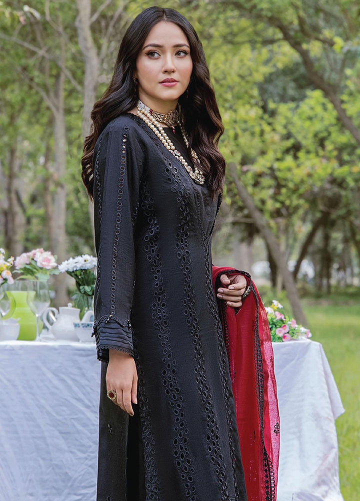 Maah Rukh By Humdum Embroidered Lawn Suits Unstitched 3 Piece HD23MR D-10 - Summer Collection