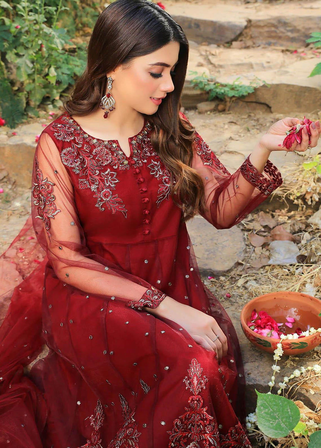Madame Pret Eid Collection 2022 Pret Embroidered Net 3 Piece MDM22PE 2486