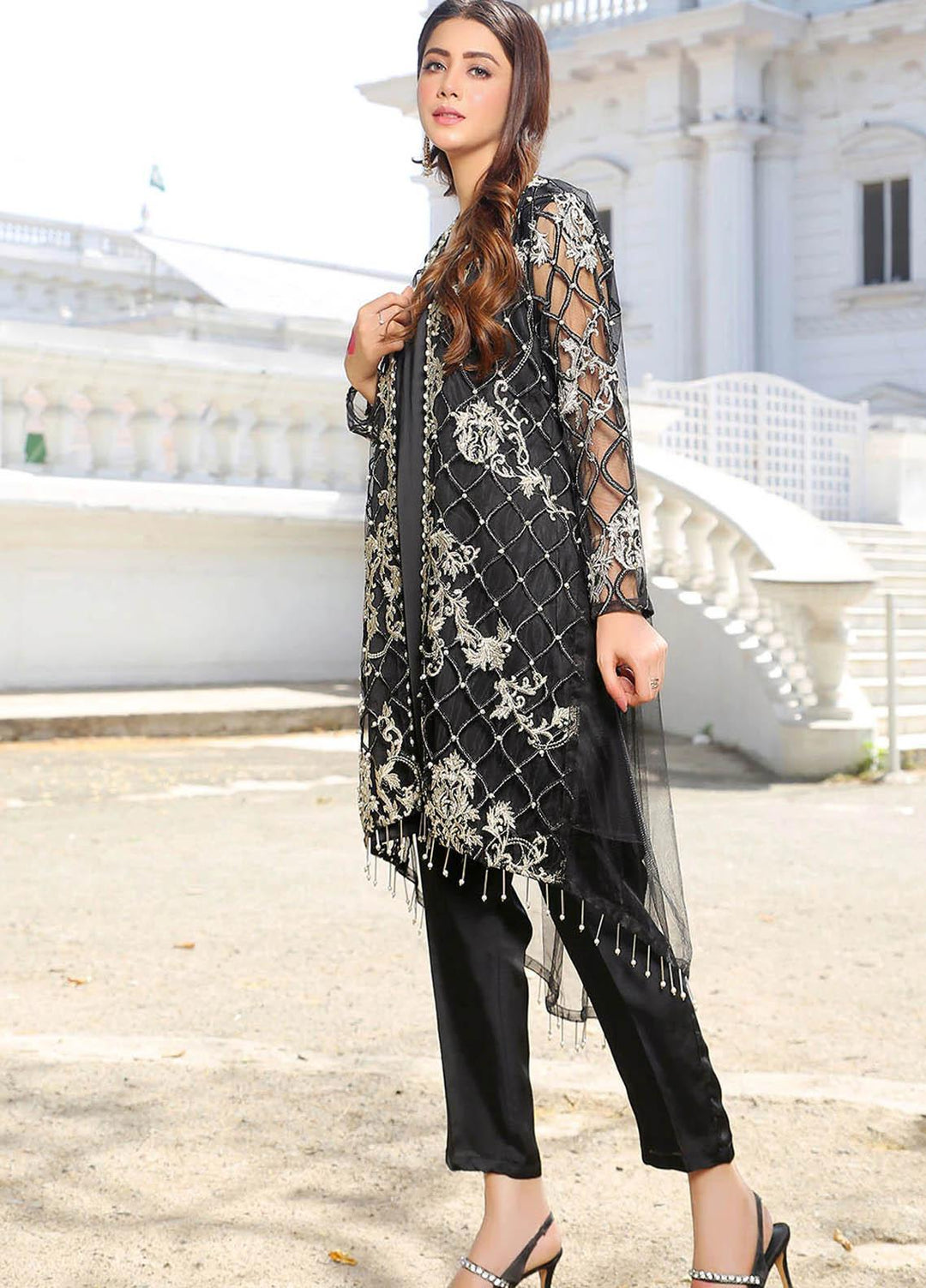 Madame Pret Eid Collection 2022 Pret Embroidered Net 2 Piece MDM22PE 2489