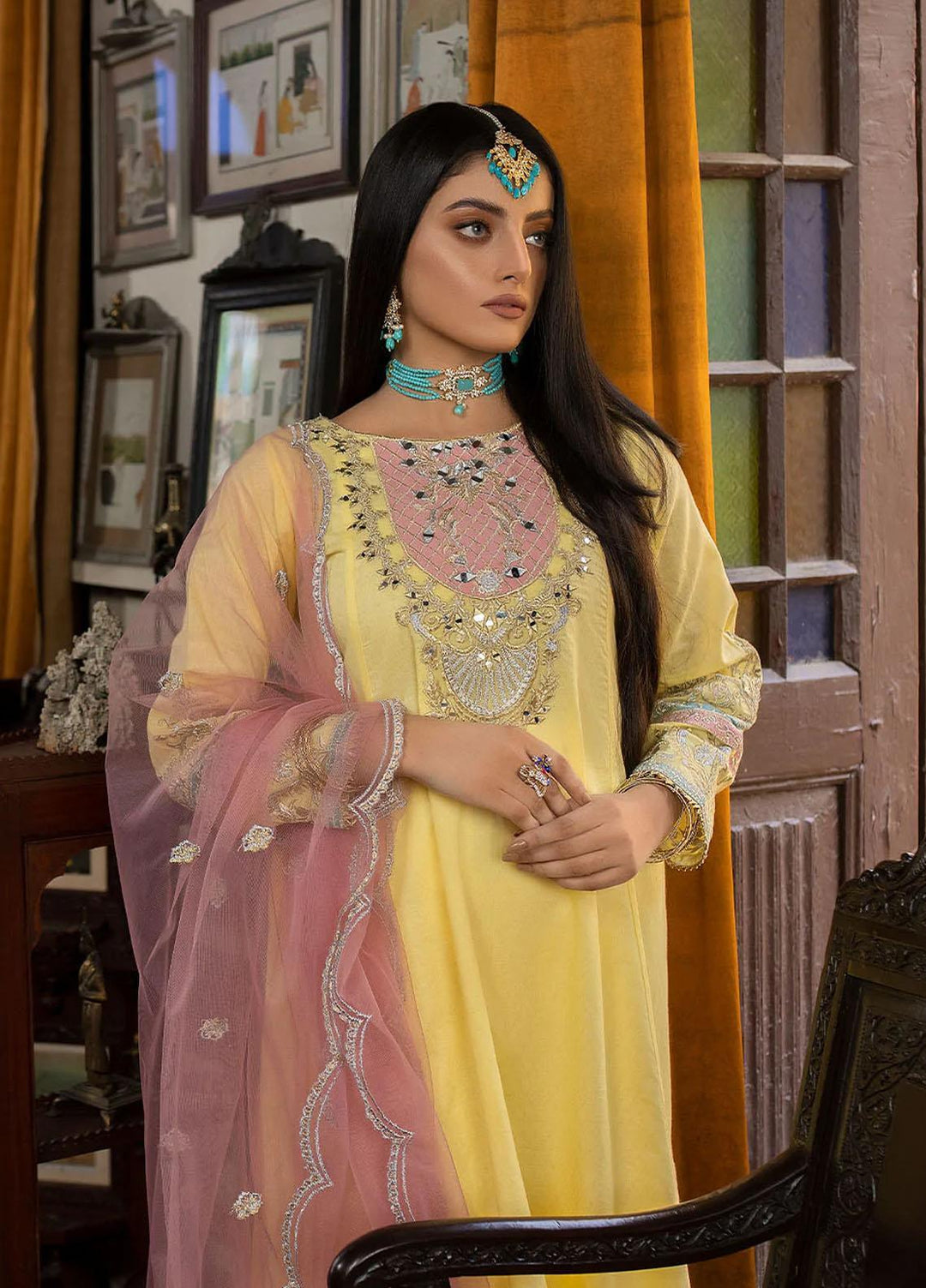 Madame Pret Embroidered Cotton 3 Piece MDM22PE 2493