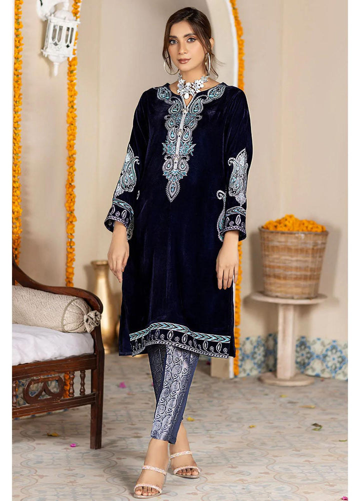 Madame Luxury Pret  Velvet Shirt 2549