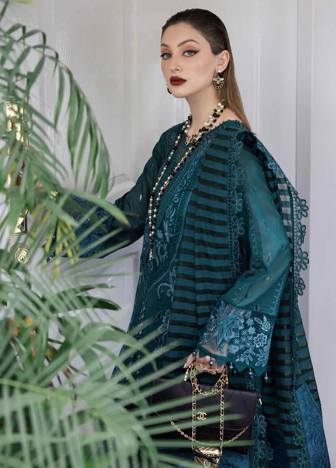 Mademoiselle By Nureh Embroidered Swiss Voil Suit Unstitched 3 Piece NU24MD NE-82 - Summer Collection