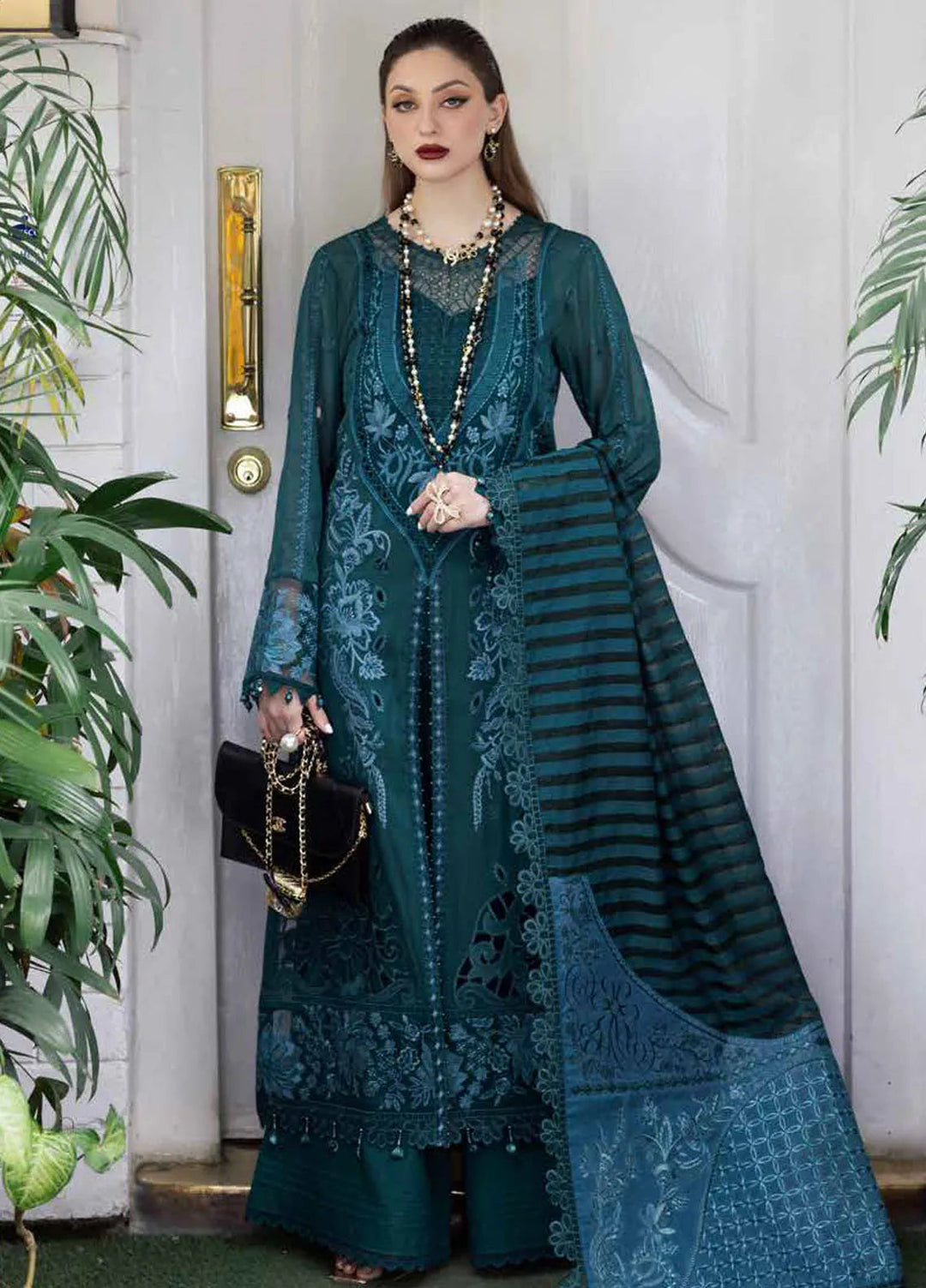 Mademoiselle By Nureh Embroidered Swiss Voil Suit Unstitched 3 Piece NU24MD NE-82 - Summer Collection