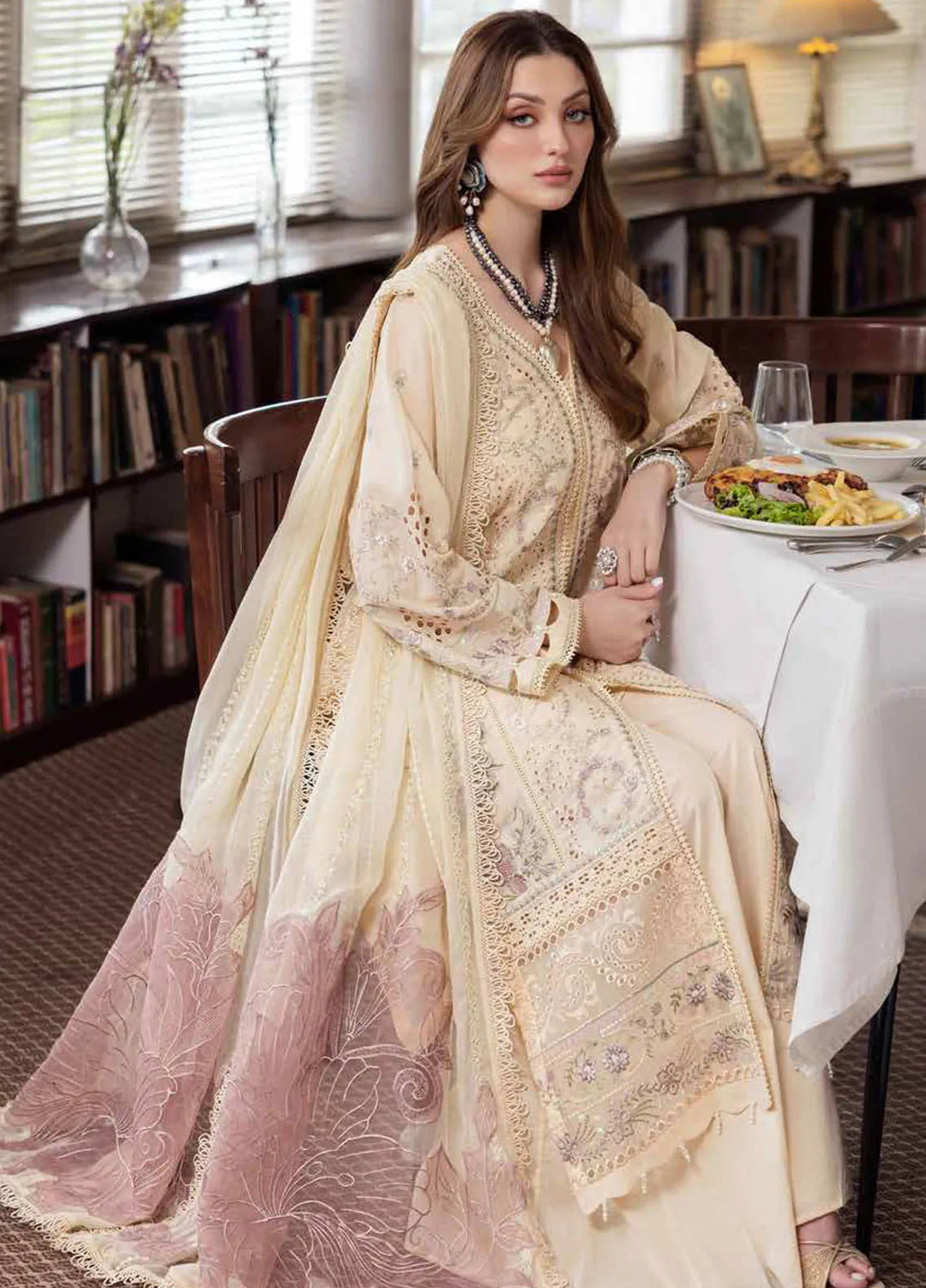 Mademoiselle By Nureh Embroidered Swiss Voil Suit Unstitched 3 Piece NU24MD NE-85 - Summer Collection