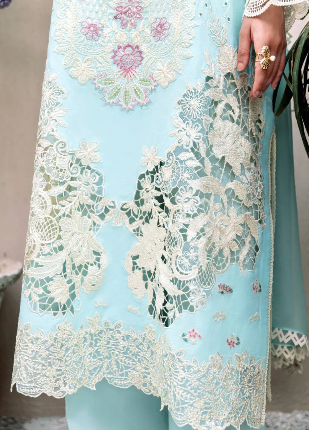 Magnolia Garden by Manara Embroidered Lawn Suits Unstitched 3 Piece MNA25MG Azure - Summer Collection