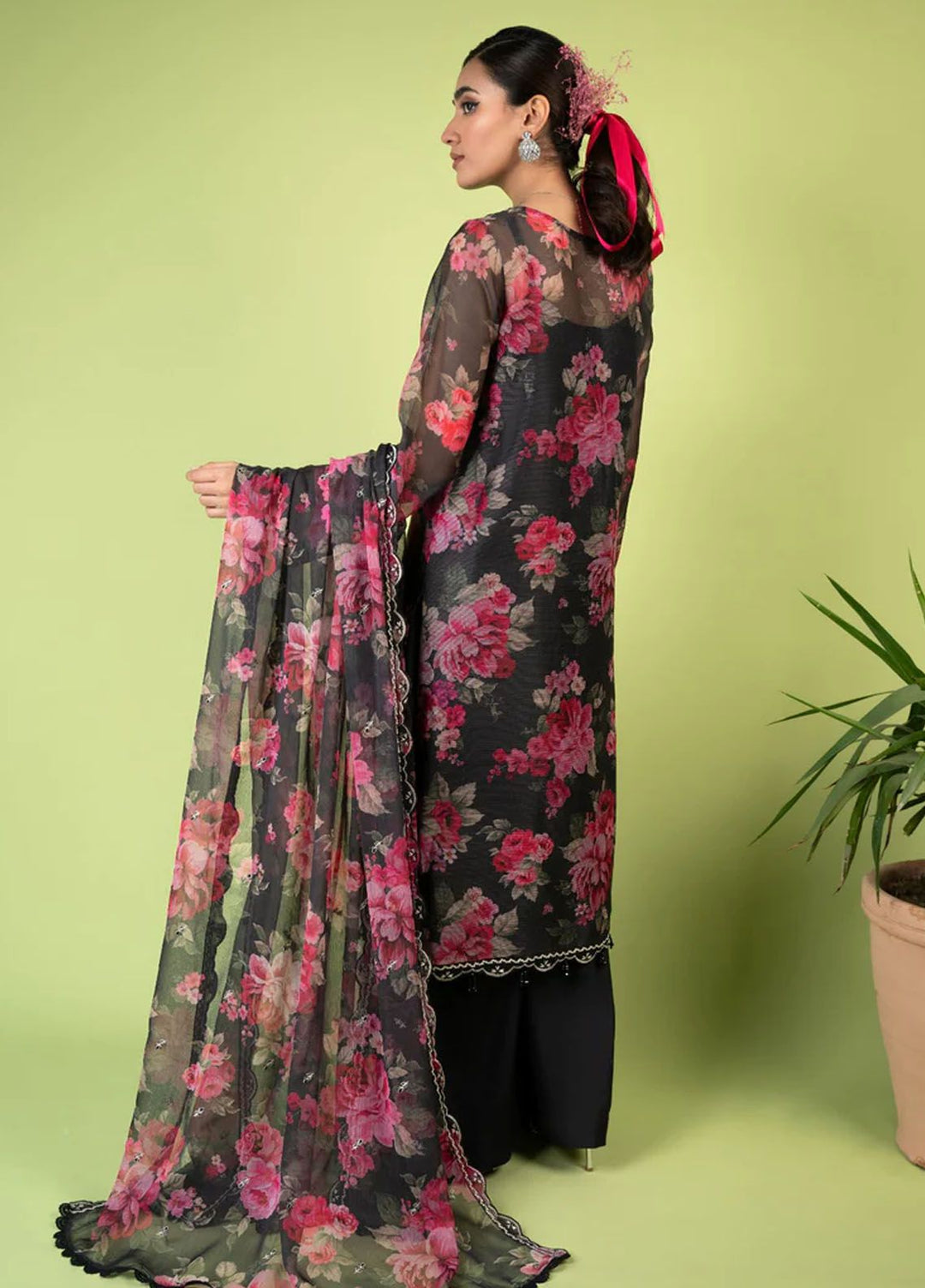 Mah-e-Meer by Meeral Embroidered Khaadi Net Suits Unstitched 3 Piece MRL24M Mehroosh - Summer Collection