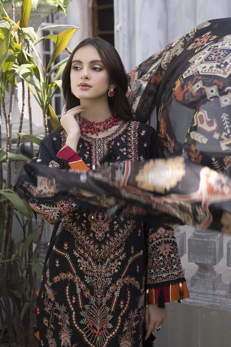 Husn E Adaa by Maham Sultan Unstitched Embroidered Lawn 3 Piece Suit MS26UHA Mahrukh - Lawn Collection