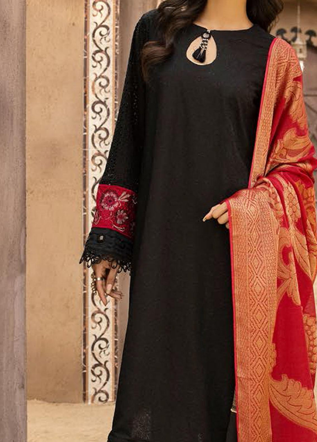 Mahee's By Riaz Arts Chikankari Viscose Suits Unstitched 3 Piece RA22V 03 - Winter Collection