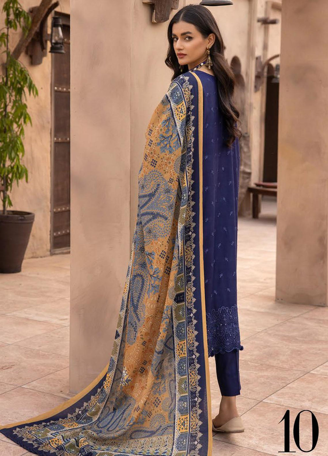 Mahee's By Riaz Arts Chikankari Viscose Suits Unstitched 3 Piece RA22MCV D10 - Winter Collection