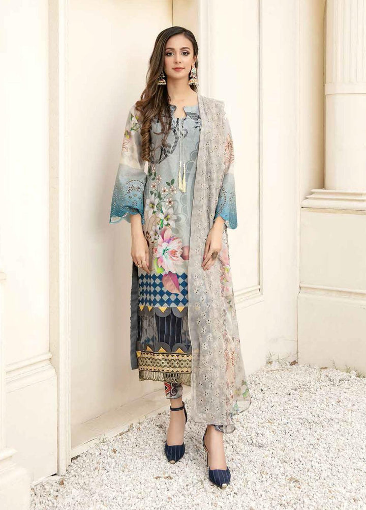 Mahee's By Riaz Arts Embroidered Lawn Suits Unstitched 3 Piece RA21-M12 08 - Summer Collection