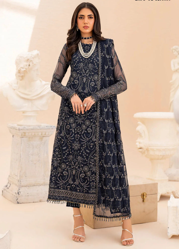 Maheer by Zarif Embroidered Net Suits Unstitched 3 Piece ZF24MH ZMU 02 Ilana - Formals Collection