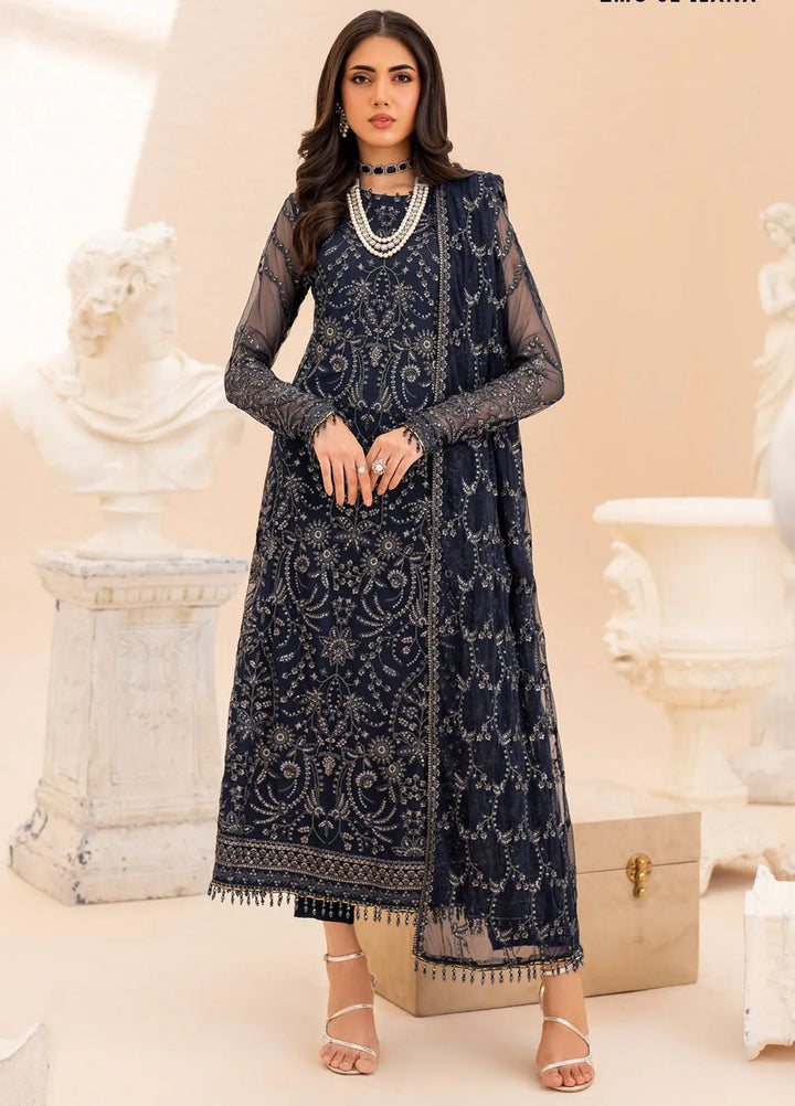 Maheer by Zarif Embroidered Net Suits Unstitched 3 Piece ZR25UF ZMU 02 Ilana - Formals Collection