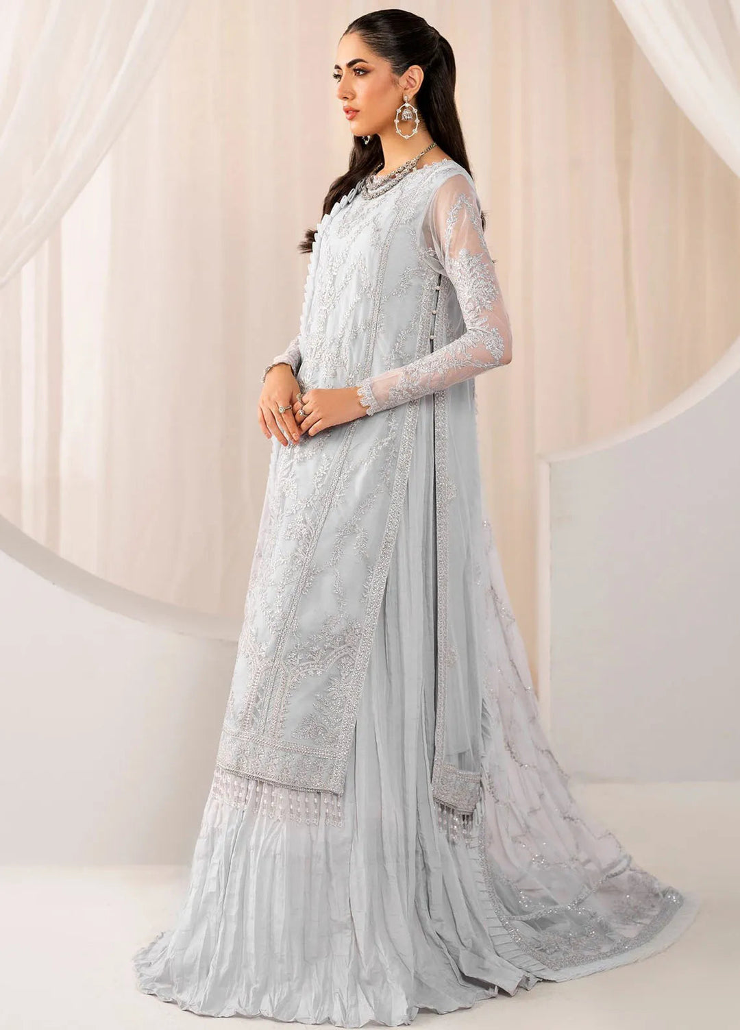 Maheer by Zarif Embroidered Net Suits Unstitched 3 Piece ZR25UF ZMU 03 Daria - Formals Collection