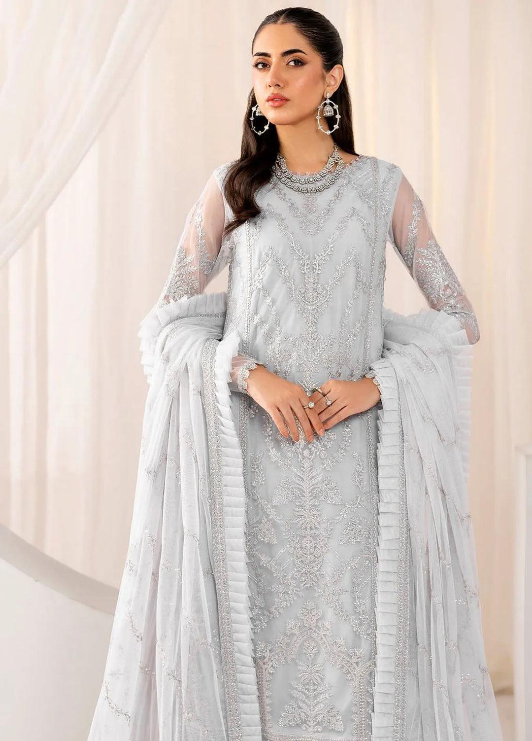 Maheer by Zarif Embroidered Net Suits Unstitched 3 Piece ZF24MH ZMU 03 Daria - Formals Collection