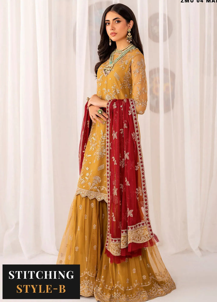Maheer by Zarif Embroidered Net Suits Unstitched 3 Piece ZF24MH ZMU 04 Mahroo - Formals Collection