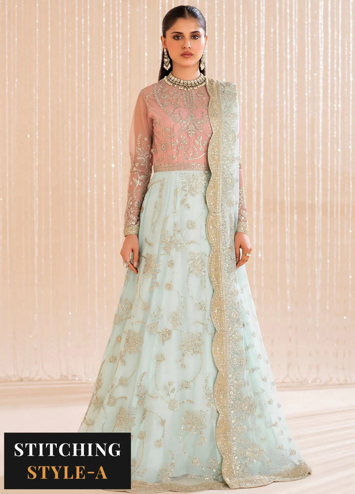 Maheer by Zarif Embroidered Net Suits Unstitched 3 Piece ZR25UF ZMU 06 Esme - Formals Collection