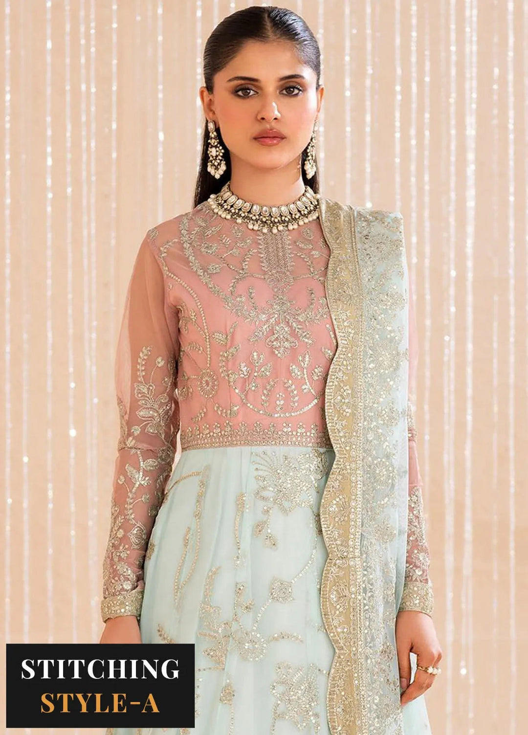 Maheer by Zarif Embroidered Net Suits Unstitched 3 Piece ZR25UF ZMU 06 Esme - Formals Collection