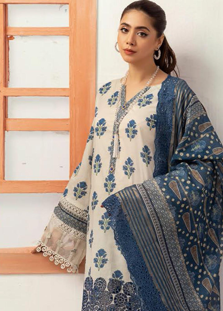 Mahees's By Riaz Arts Embroidered Lawn Suits Unstitched 3 Piece RA23-M6 04 - Summer Collection