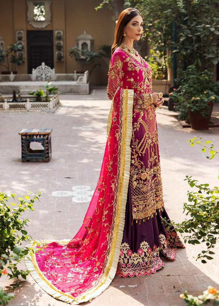 Mahermah By Emaan Adeel Embroidered Chiffon Suits Unstitched 3 Piece EA22-M2 MB-202 - Bridal Collection