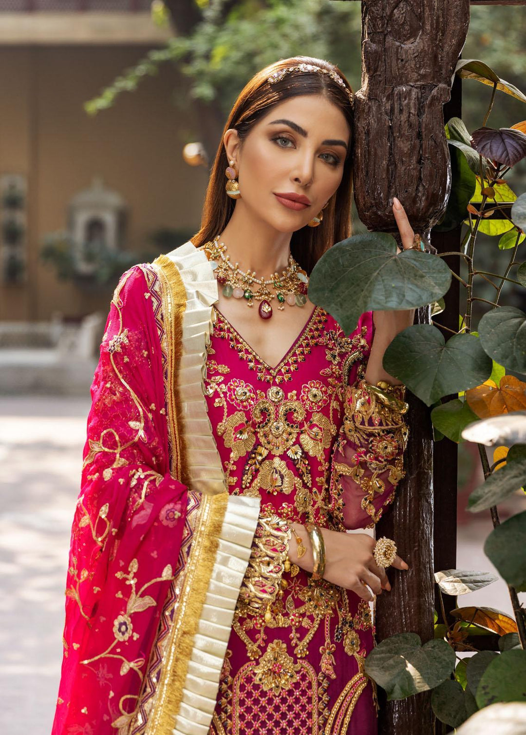 Mahermah By Emaan Adeel Embroidered Chiffon Suits Unstitched 3 Piece EA22-M2 MB-202 - Bridal Collection