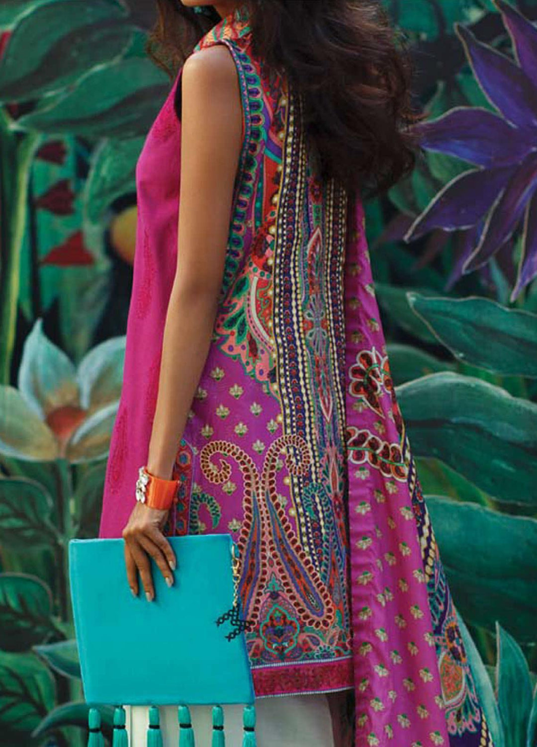 Mahgul Embroidered Lawn Suits Unstitched 3 Piece MG21LR MLL21-06 - Luxury Collection