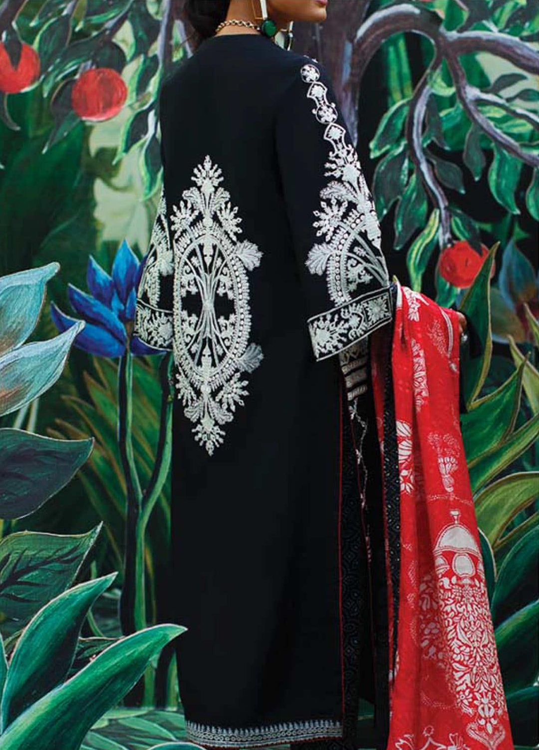 Mahgul Embroidered Lawn Suits Unstitched 3 Piece MG21LR MLL21-10 - Luxury Collection