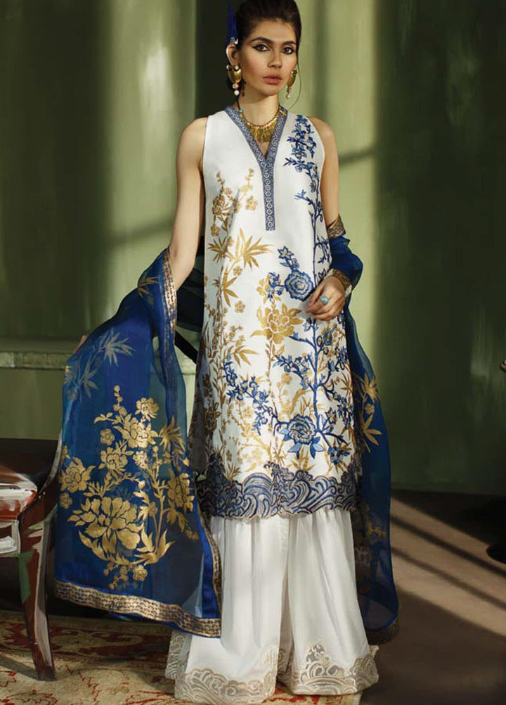 Mahgul Embroidered Lawn Suits Unstitched 3 Piece MG21LR MLL21-11 - Luxury Collection