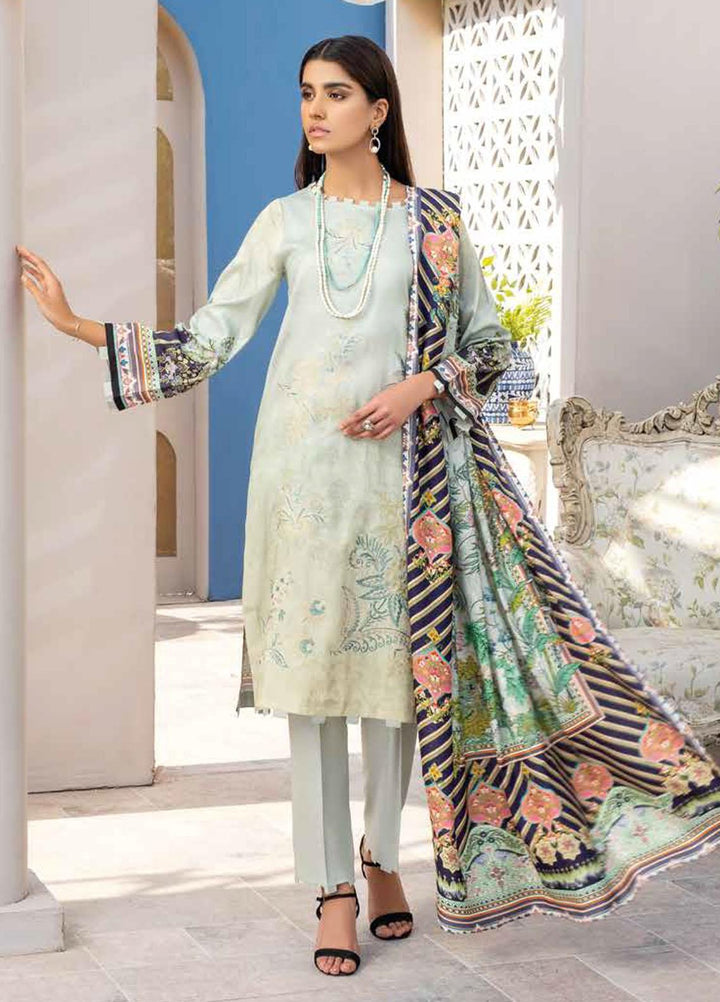 Mahi By Rang Rasiya Embroidered Cottel Linen Suits Unstitched 3 Piece RR21M 01 Hazely - Winter Collection