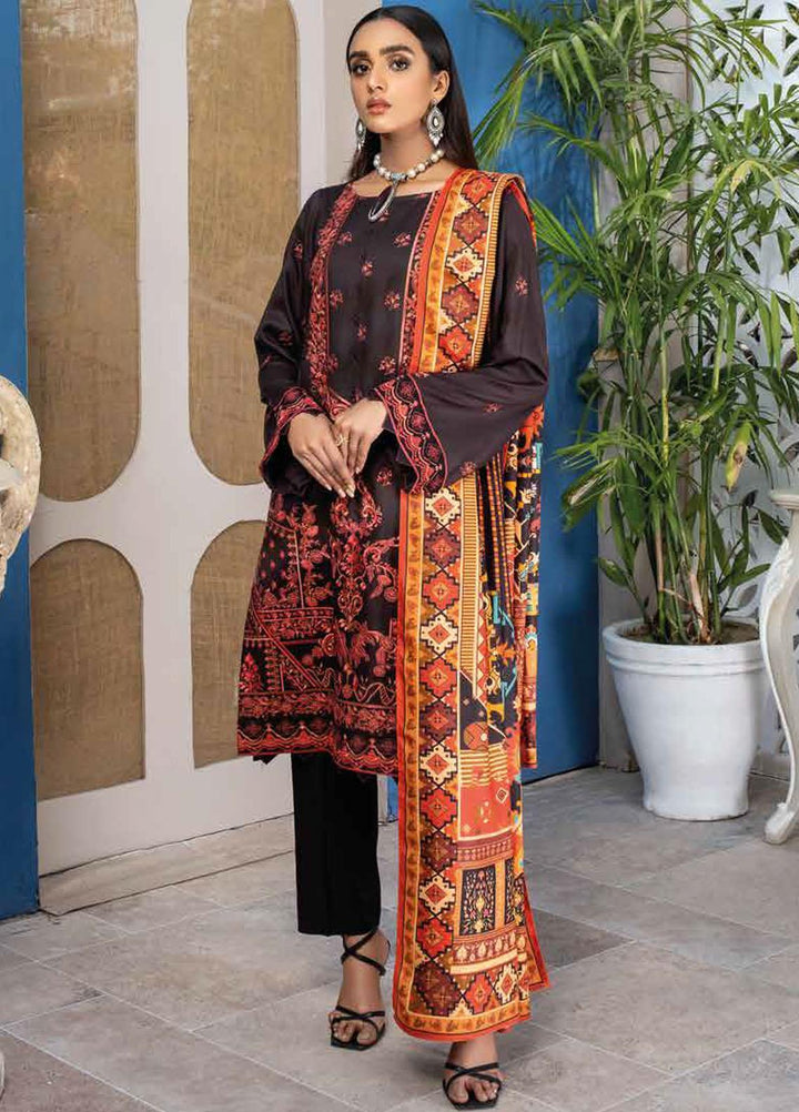 Mahi By Rang Rasiya Embroidered Cottel Linen Suits Unstitched 3 Piece RR21M 02 Treesa - Winter Collection
